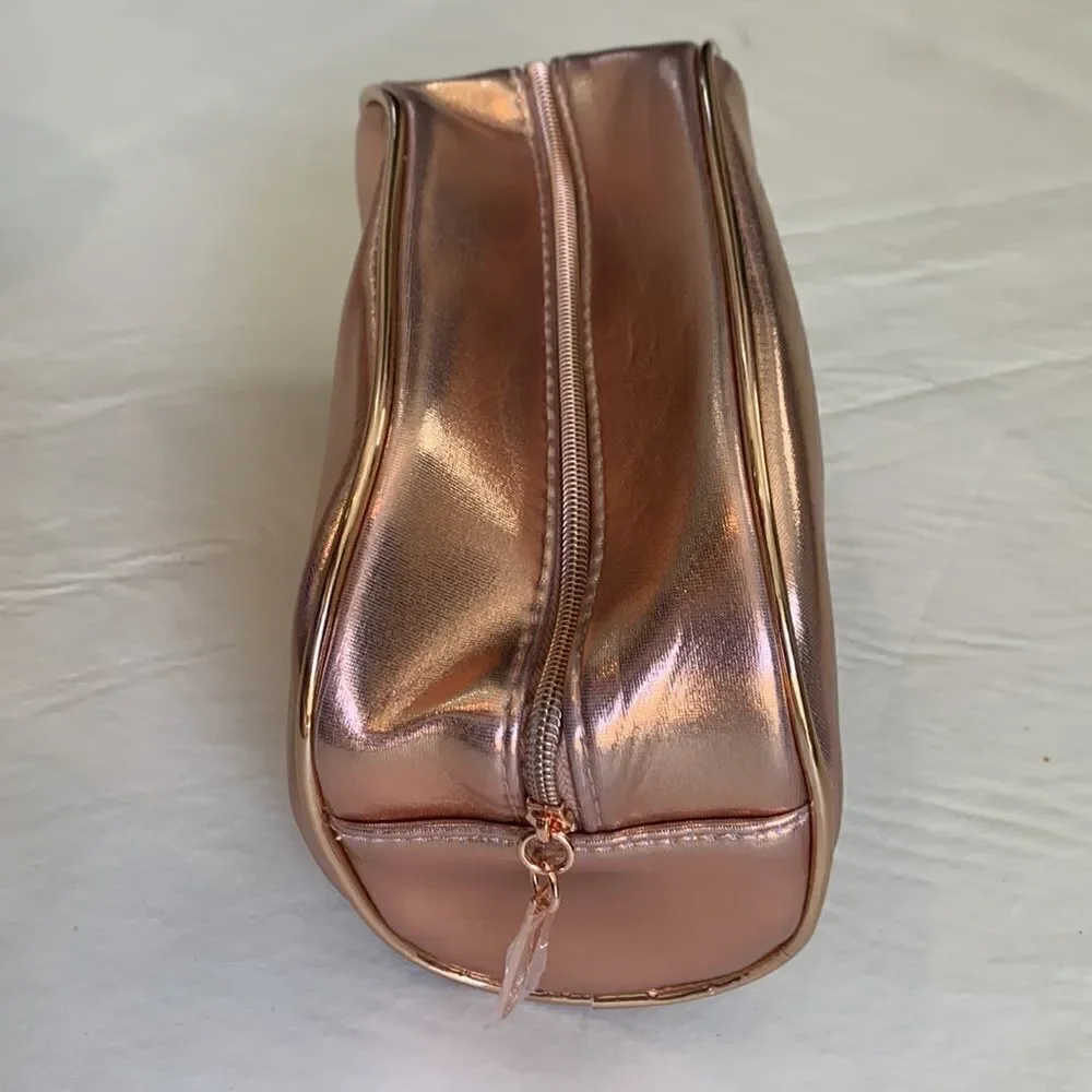 Lancôme Metallic Bronze Makeup Bag 8 X 13 Inches NEW